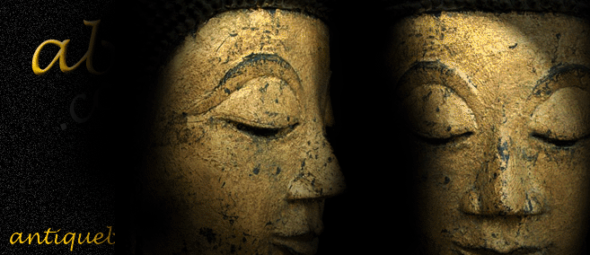 Extremely Rare 18C Standing Wood Laos Buddha #CA038