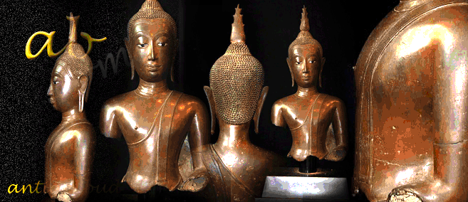 Extremely Rare 19C Bronze Thai Chiangsang Buddha # CA062