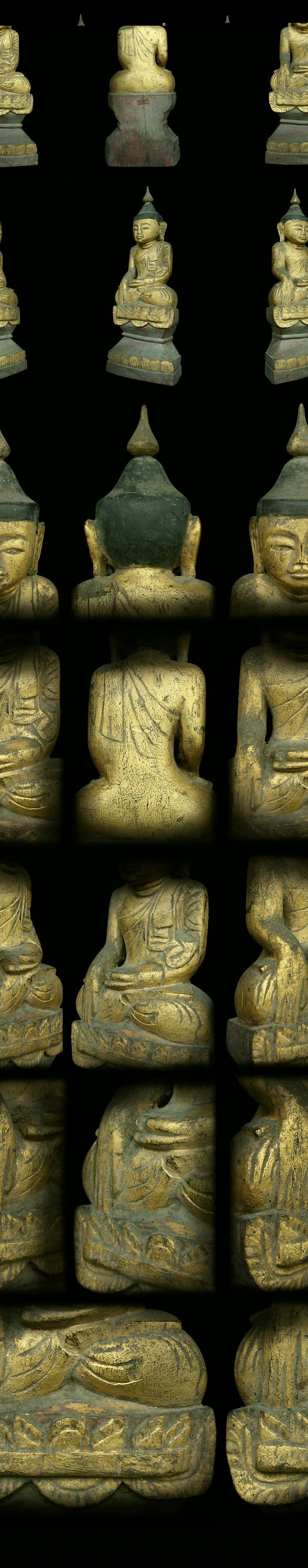 Extremely Rare 18C Wood Shan Burma Buddha #CA074