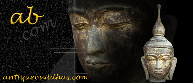 Extremely Rare 18C Wood Shan Burma Buddha Head #CA080
