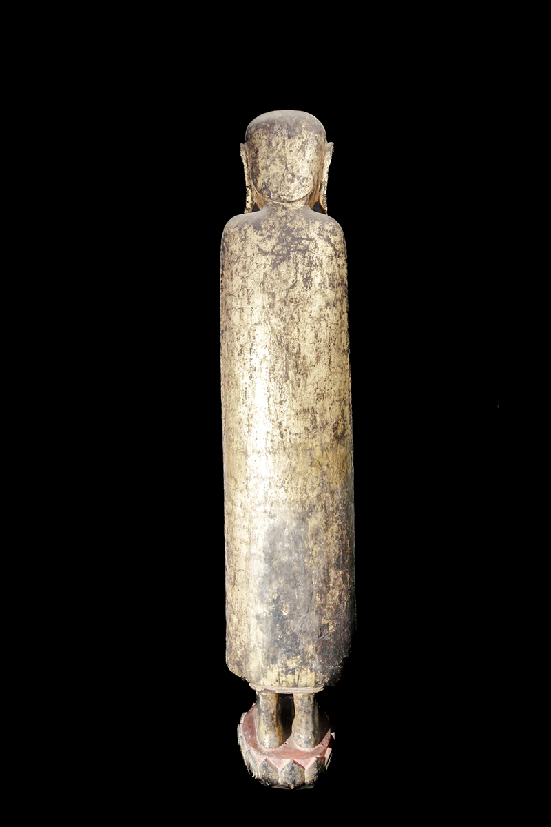 Pair Of 19C Bronze Burmese Buddhist Monks #BM021-2