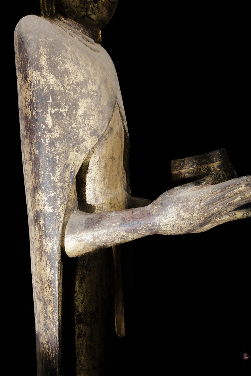 Pair Of 19C Bronze Burmese Buddhist Monks #BM021-2