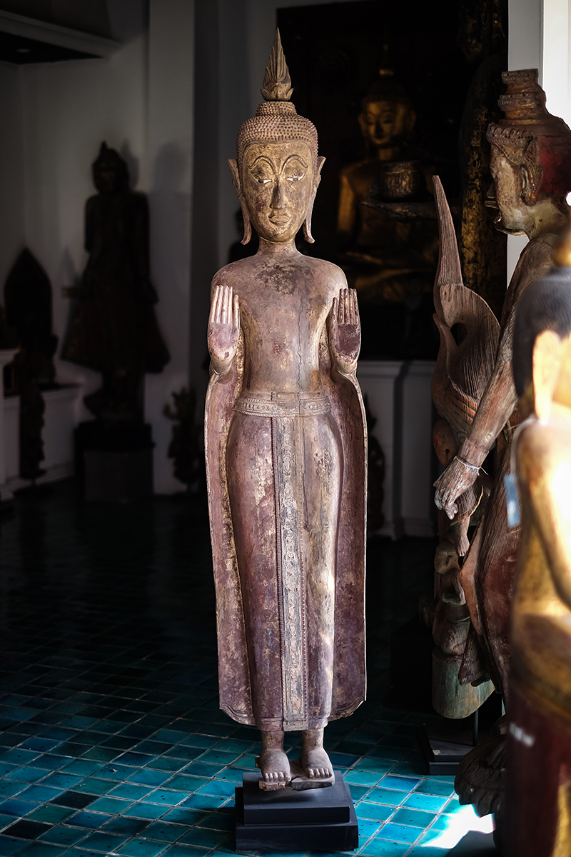 Extremely Rare Early 17C Bronze Laos Buddha #DW033