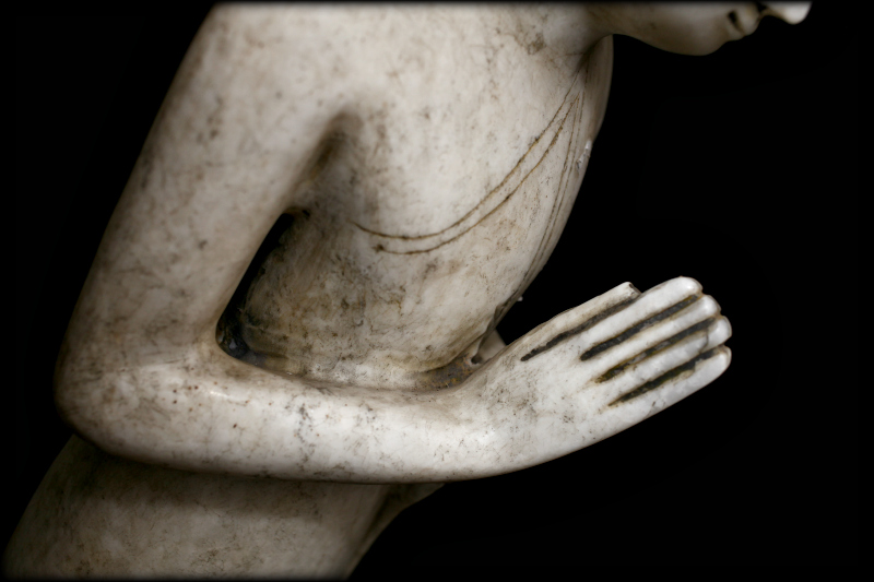 Extremely Rare 18C Bronze Shan Burmese Buddhist Monk # DW036