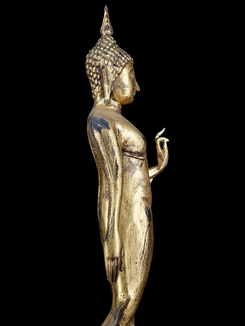 Extremely Rare Early 17-18C Bronze Laos Buddha #DW043