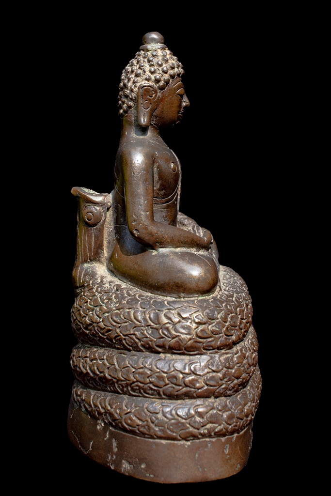 Extremely Rare Early 19C Bronze Thai Rattanakosin Buddha # DW205