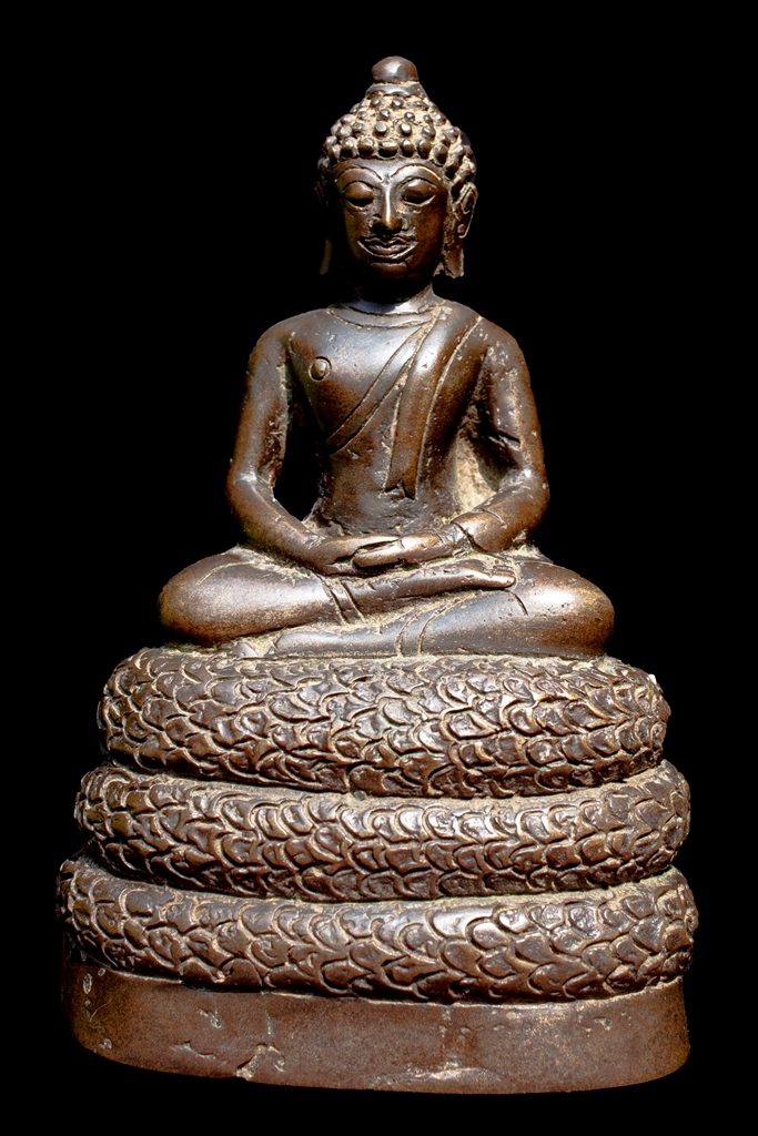 Extremely Rare 18C Bronze Thai Chiangsang Buddha # BB245
