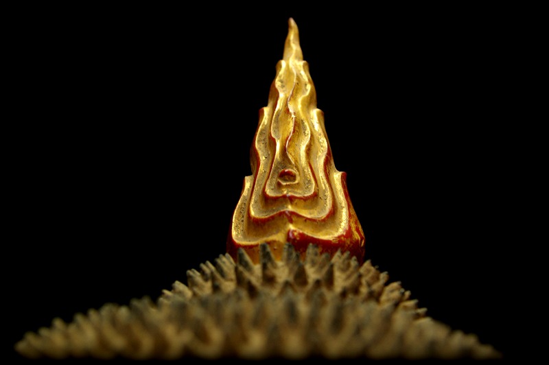 Extremely Rare 18C Wood Thai Buddha #B048-2