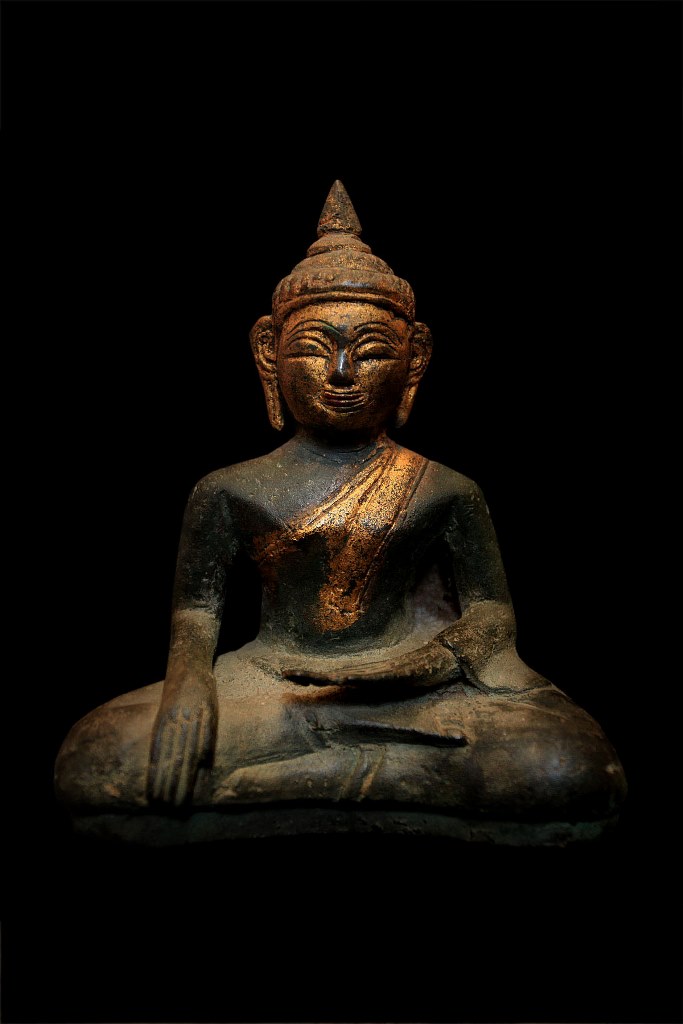 Extremely Rare Early 18C Bronze Laos Buddha #CA.07.24.C