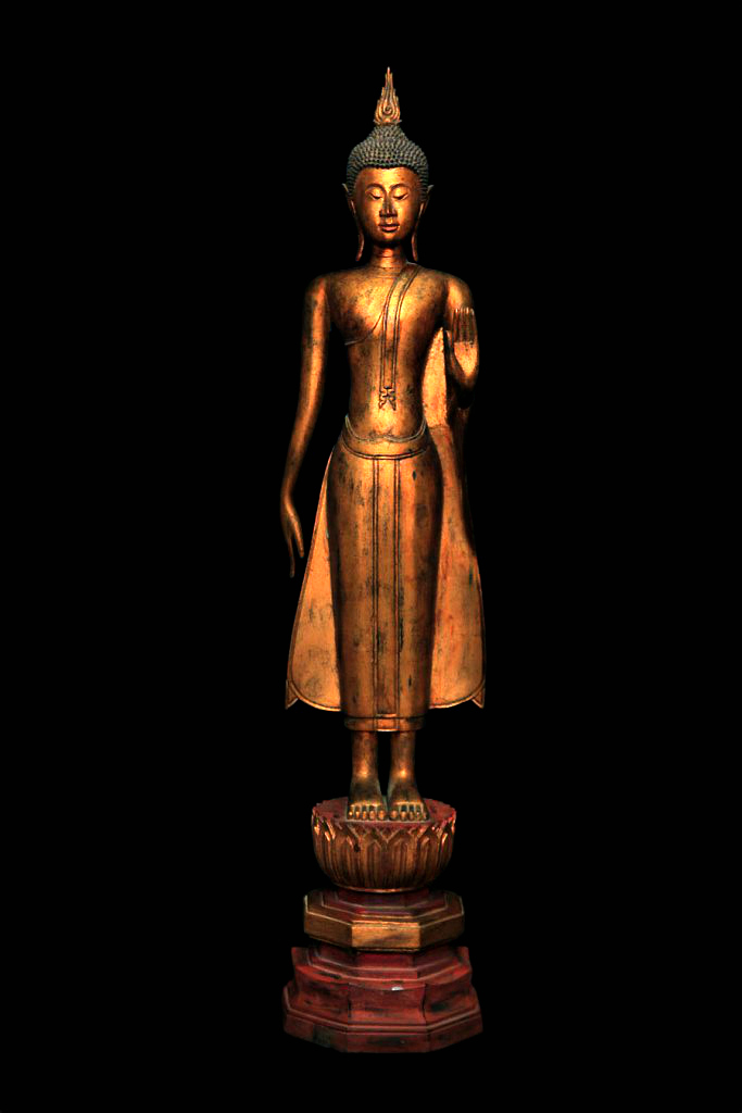 Extremely Rare 19C Wood Lanna Thai Buddha #BB107