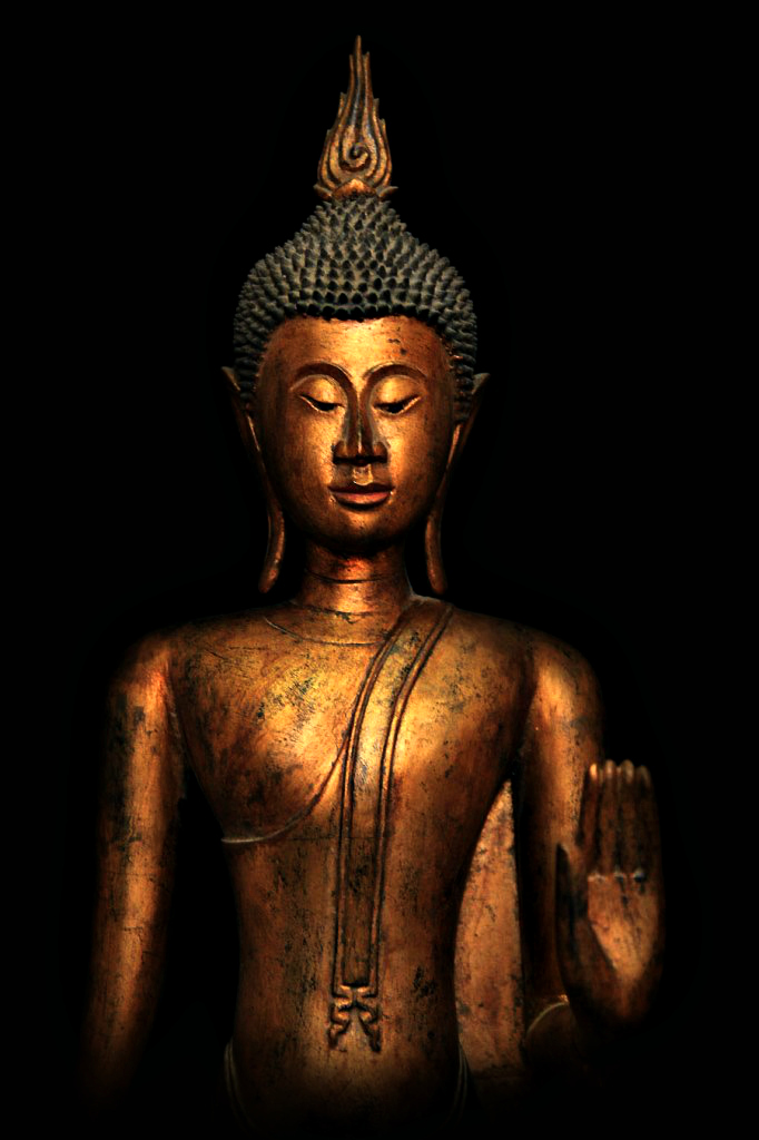 Extremely Rare 19C Wood Lanna Thai Buddha #BB107