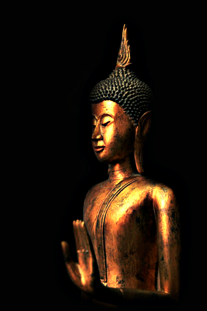 Extremely Rare 19C Wood Lanna Thai Buddha #BB107
