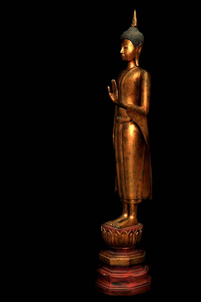 Extremely Rare 19C Wood Lanna Thai Buddha #BB107
