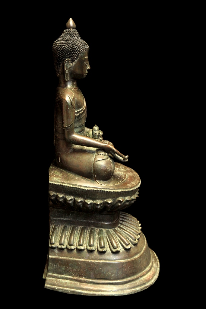 Extremely Rare 18C Bronze Burmese Ava Buddha # BB323