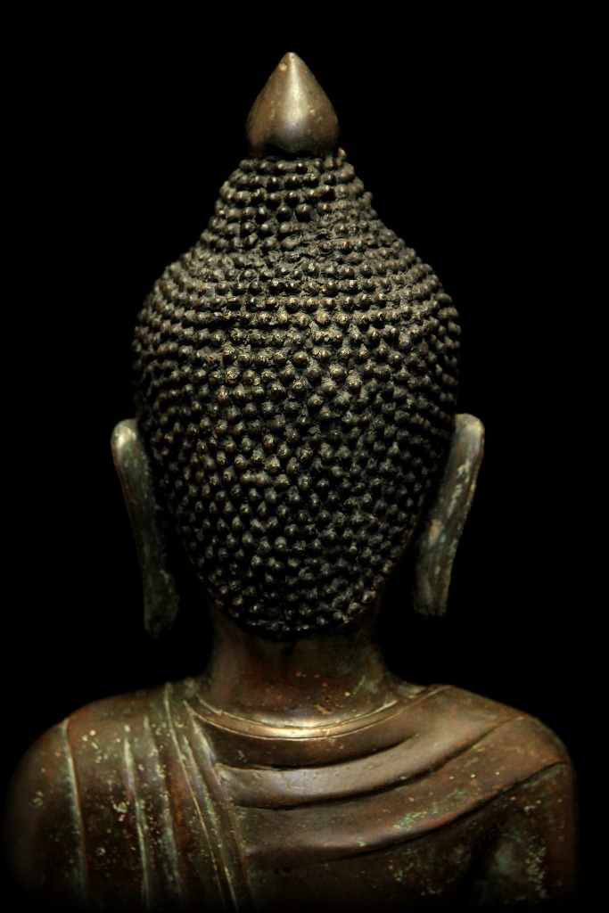 Extremely Rare 18C Bronze Burmese Ava Buddha # BB323