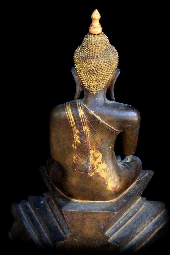 Extremely Rare 18C Bronze Burmese Shan Buddha # CA1015