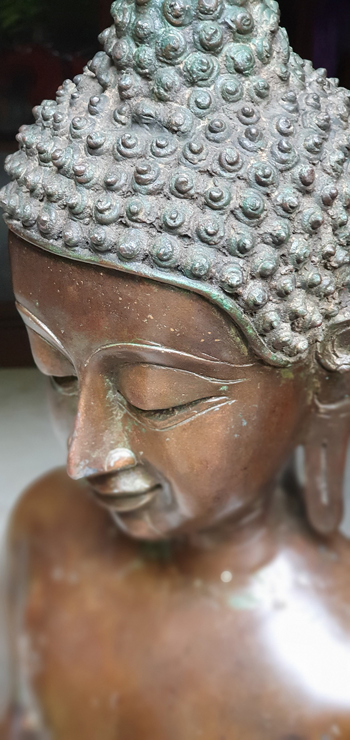 Extremely Rare Early 18C Bronze Burmese Shan Buddha # DW005