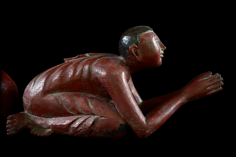 Extremely Rare 19C Wood Mandalay Monk #CA1013