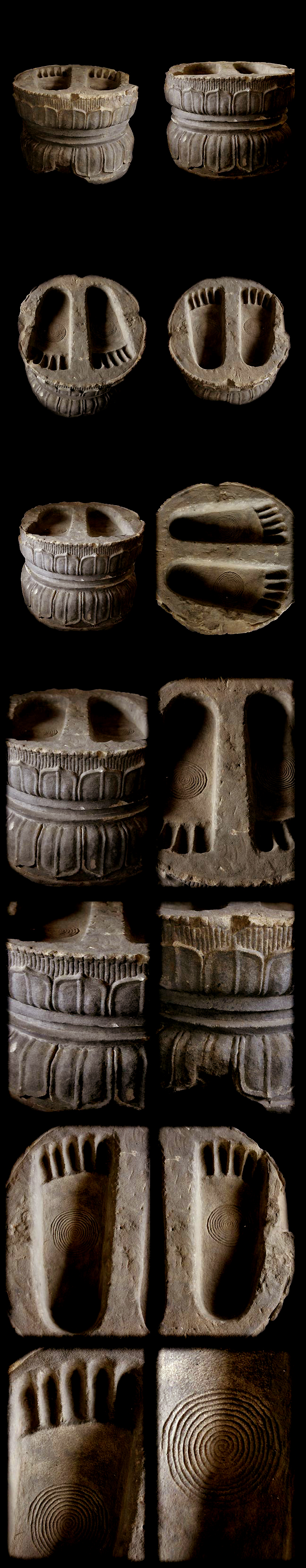Extremely Rare 12C Sandstone Khmer Footprint #K.2605