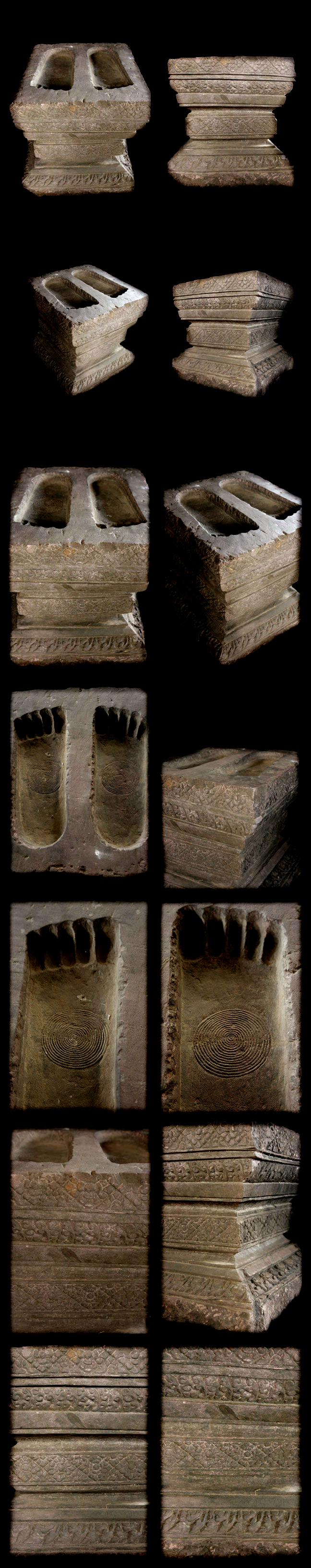 Extremely Rare 12C Sandstone Khmer Footprint #K.2606