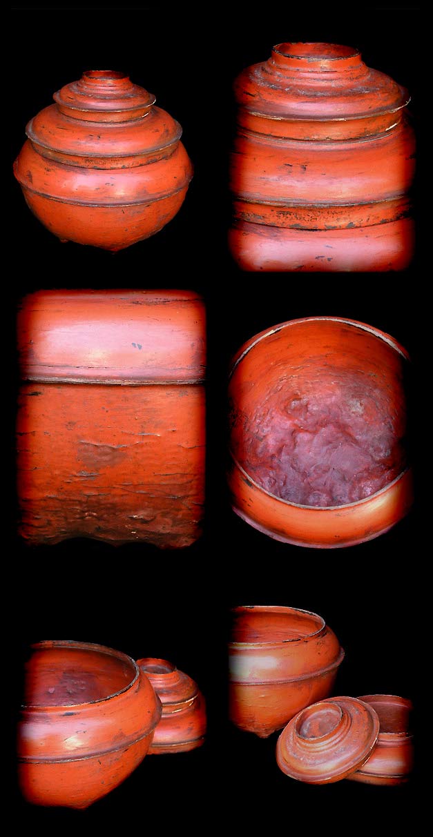 Extremely Rare Early 20C Prome Lacquer Ware. #LW.801