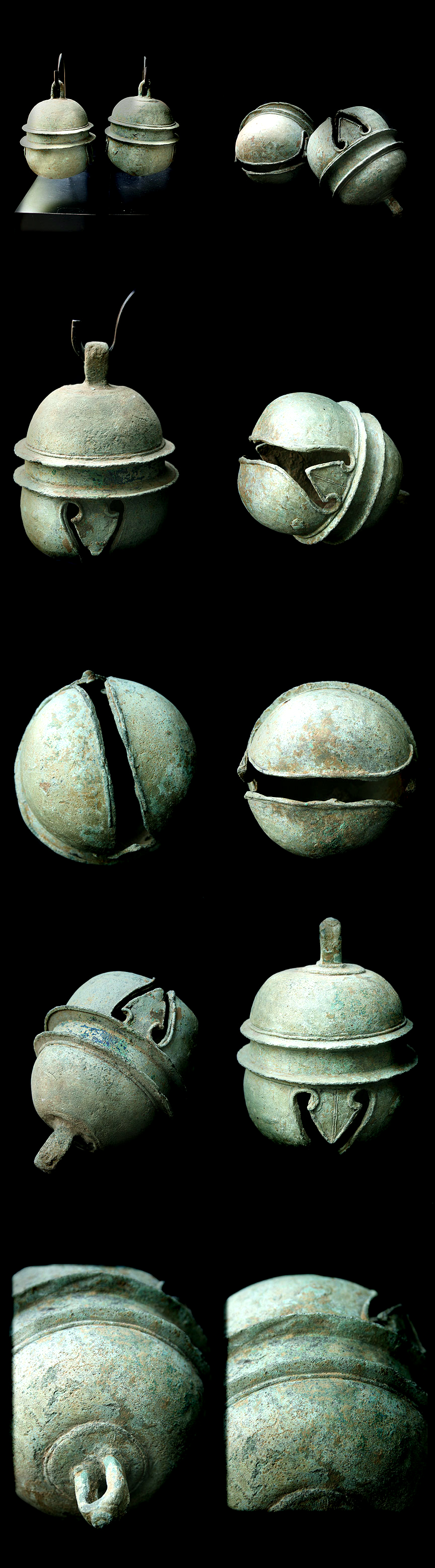 Pair of 16C Bronze Burmese Pagun Bell OF007-DR