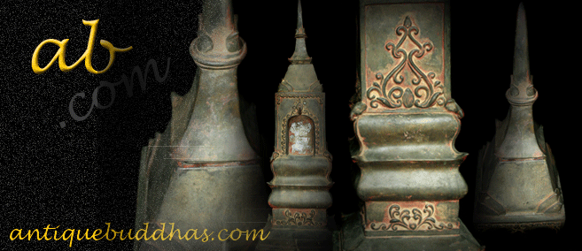 Extremely Rare 18C Bronze Laos Buddhist Shrine #AO.092