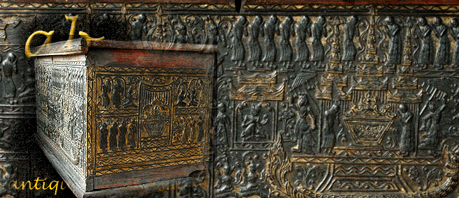 Extremely Rare 19C Wood Burmese Buddhist Chest #OF100