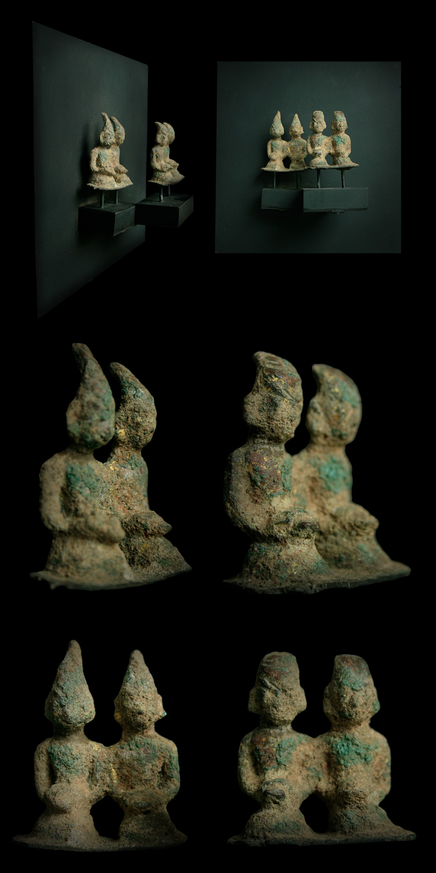 Extremely Rare Early 19C Bronze Burma Shan Buddha #OF140