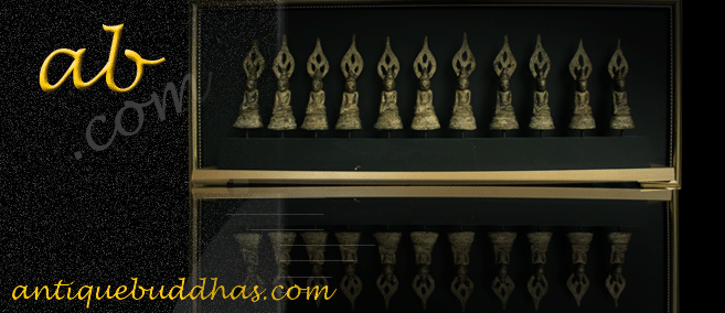 Extremely Rare Early 19C Bronze Burma Shan Buddha #OF143