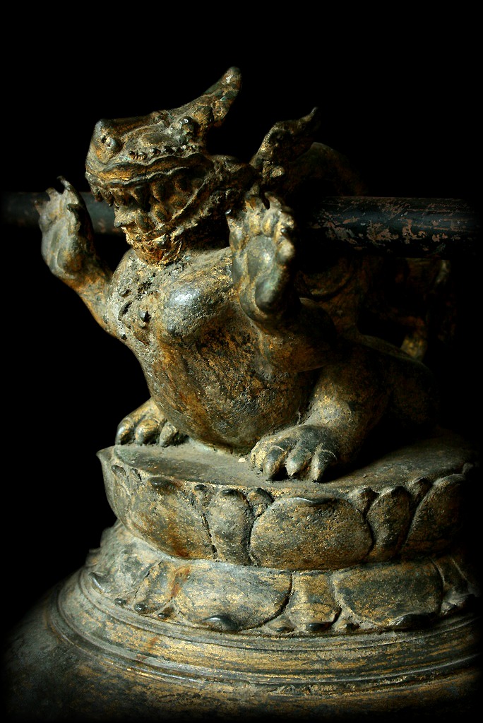 Extremely Rare Early 16C Bronze Pagun Temple Bell. #OF153