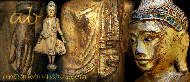 Extremely Rare 19C Standing Mandalay Burma Buddha #OF077