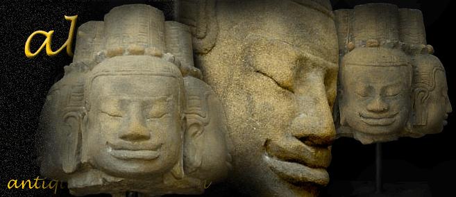 Extremely Rare 12C Sandstone Khmer Vishnu Head #RK.003