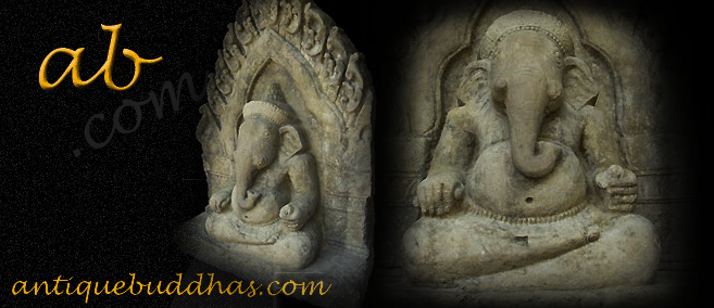 Extremely Rare 12C Sandstone Khmer Ganesha #AC.503