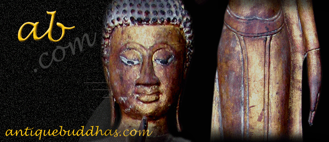 Extremely Rare 19C Standing Thai Lanna Buddha #T2