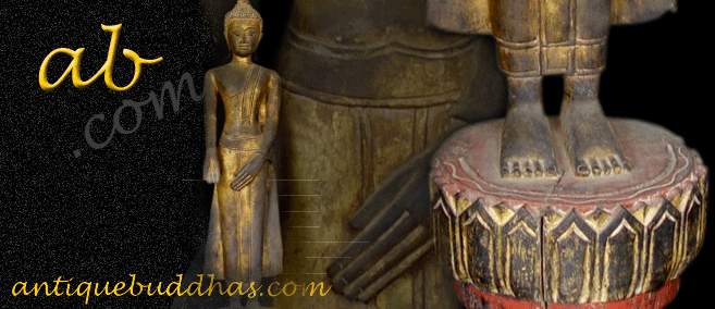 Extremely Rare 19C Standing Thai Lanna Buddha #T1