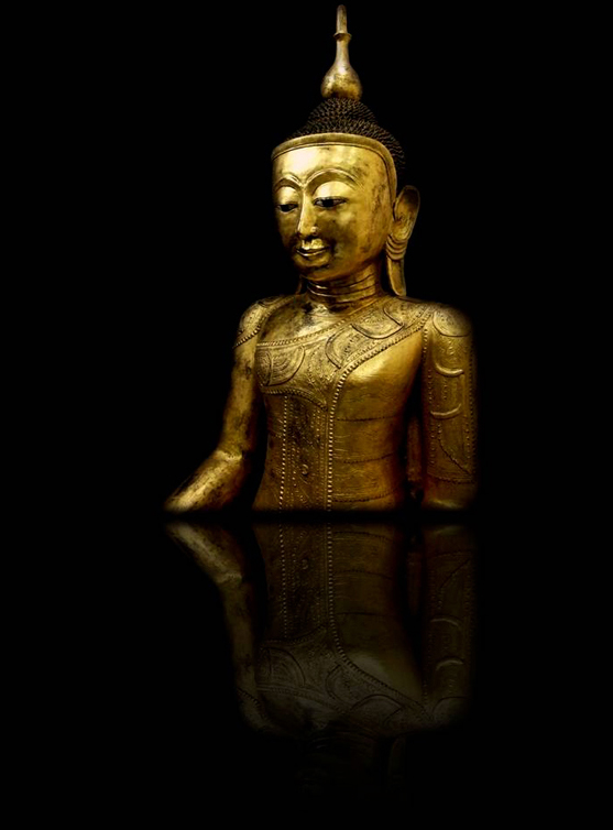 Extremely Rare Early 18C Wood Shan Buddha #WS.077-2