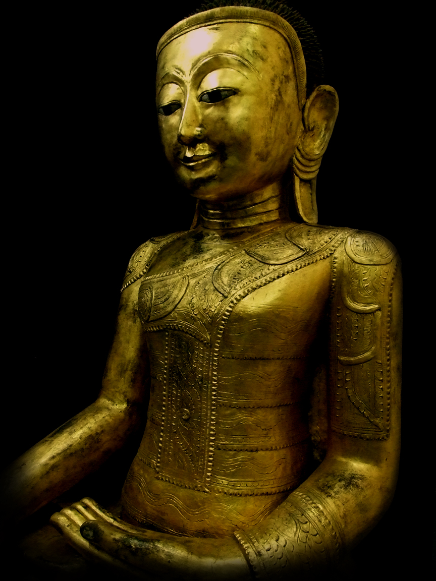 Wood Crown Burma Ava Buddha