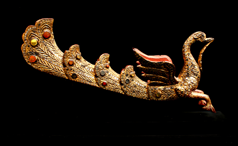 Burmese Temple decoration in the form of a Peacock 