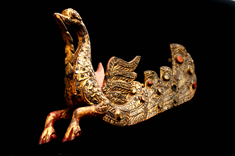 Burmese Temple decoration in the form of a Peacock 