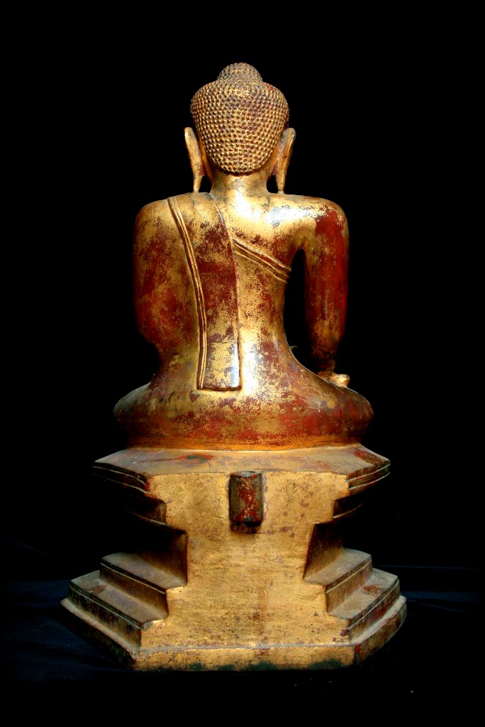 Extremely Rare 18C Bronze Burma Shan Buddha #068-2