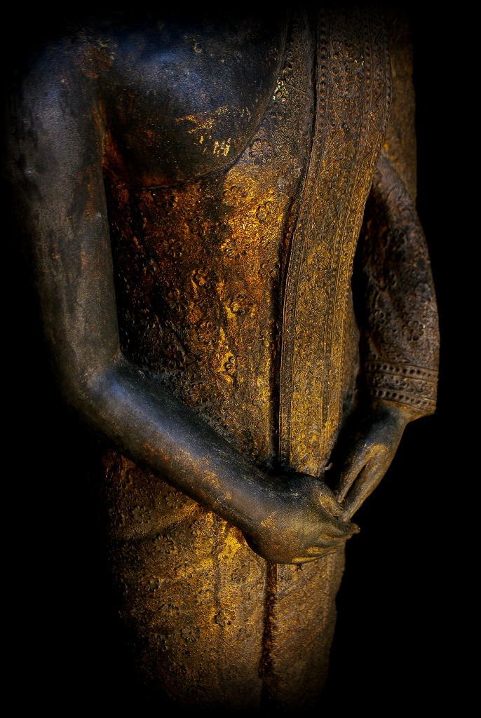 Extremely Rare 19C Bronze Rattanakosin Thai Buddha #AL.1046