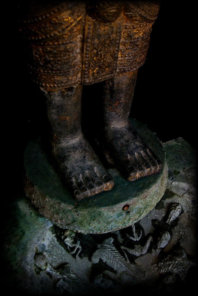 Extremely Rare 19C Bronze Rattanakosin Thai Buddha #AL.1046