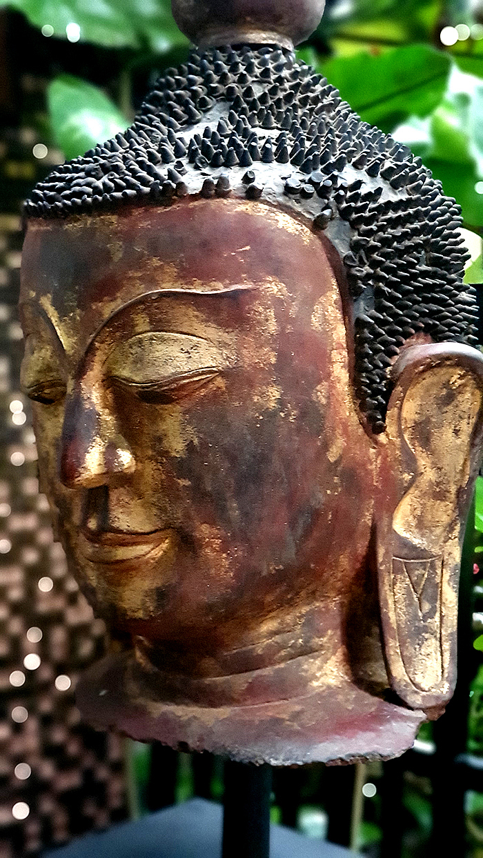 #buddhahead #lacquerbuddhahead #burmabuddha #buddhahead