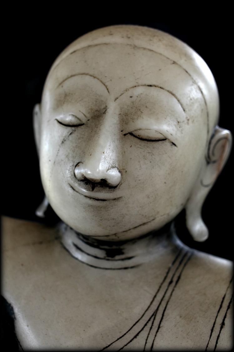 Extremely Rare 19C Thai Buddhist Monks (pair) #BB125