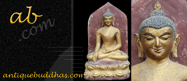 Antique Burmese Buddha votive tablet 