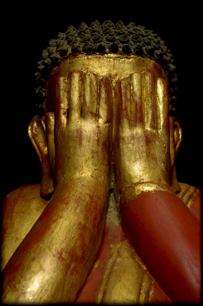 Extremely Rare 19C Wood Lanna Thai Buddha #B010-2