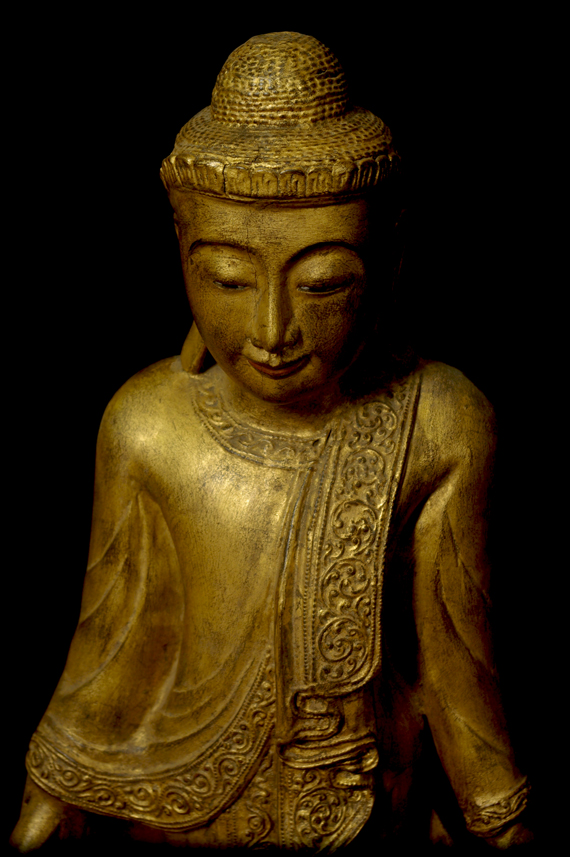 Extremely Rare 19C Standing Mandalay Burma Buddha #B016-2 