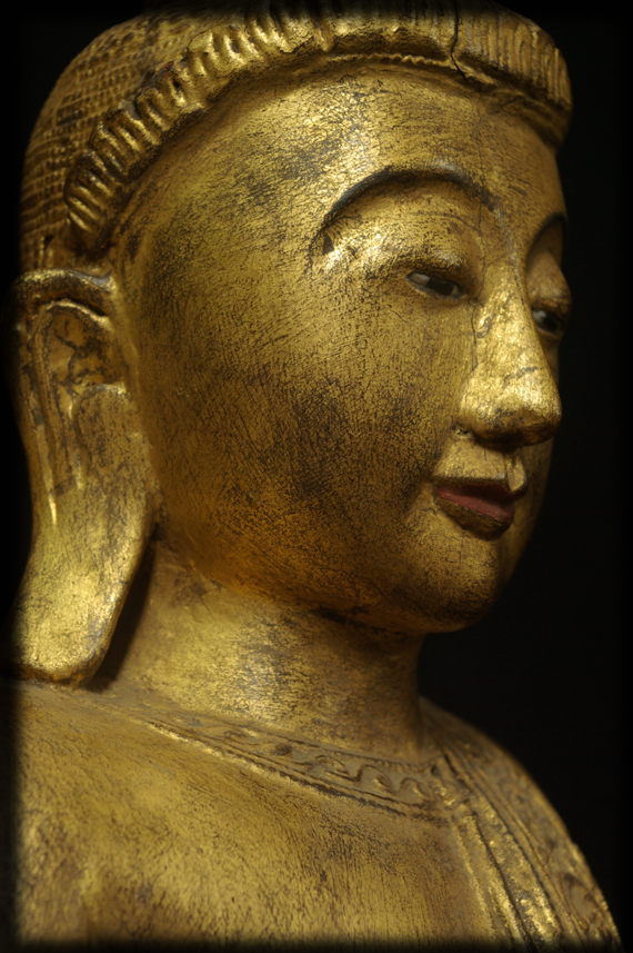 Extremely Rare 19C Standing Mandalay Burma Buddha #B016-2 