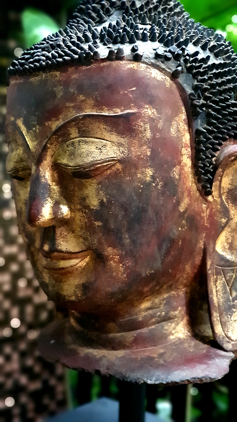 #buddhahead #lacquerbuddhahead #burmabuddha #buddhahead